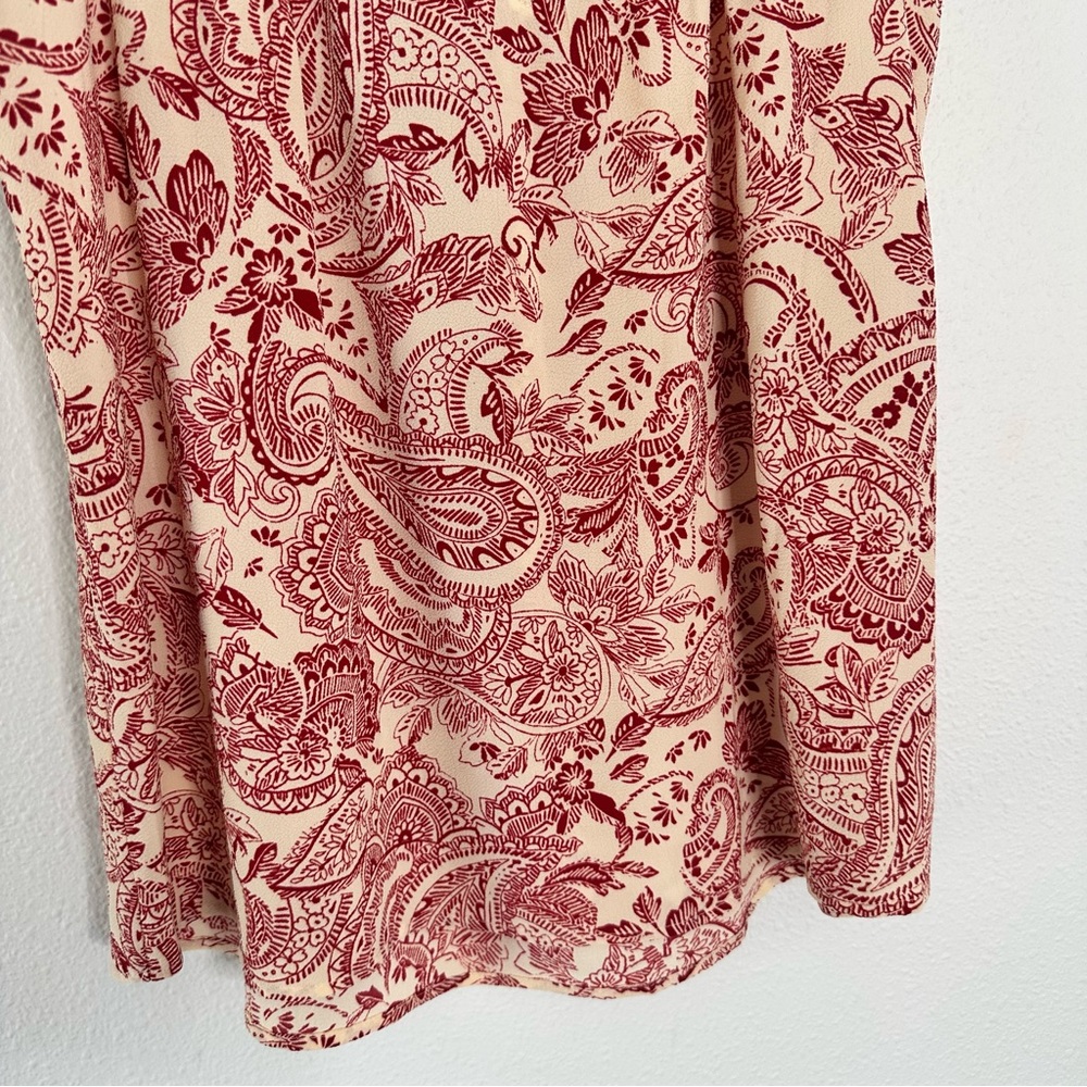 Knox Rose women’s S peasant boho sleeveless Red & Off white blouse - Picture 5 of 8